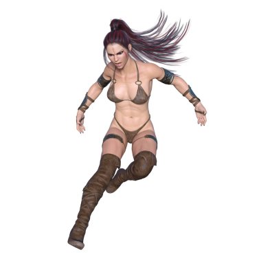 Kadın savaşçı/3d Cg render bir kadın savaşçı.