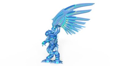 Mekanik canavar / mekanik bir canavar 3d Cg işleme.