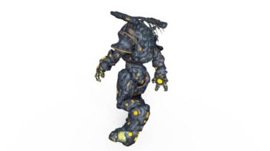 Mekanik canavar / mekanik bir canavar 3d Cg işleme.