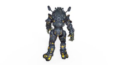 Mekanik canavar / mekanik bir canavar 3d Cg işleme.