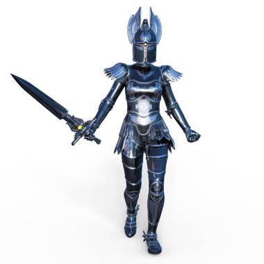 Kadın şövalye / 3d Cg render bir kadın şövalye.