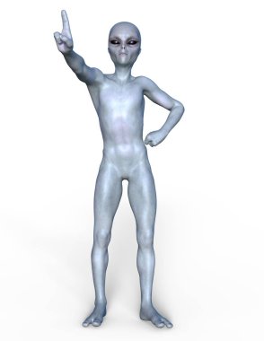 Yabancı / 3d Cg işleme bir uzaylı.