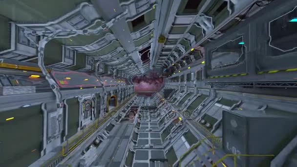 Vesmírná Stanice Ztvárnění Kosmické Stanice — Stock video