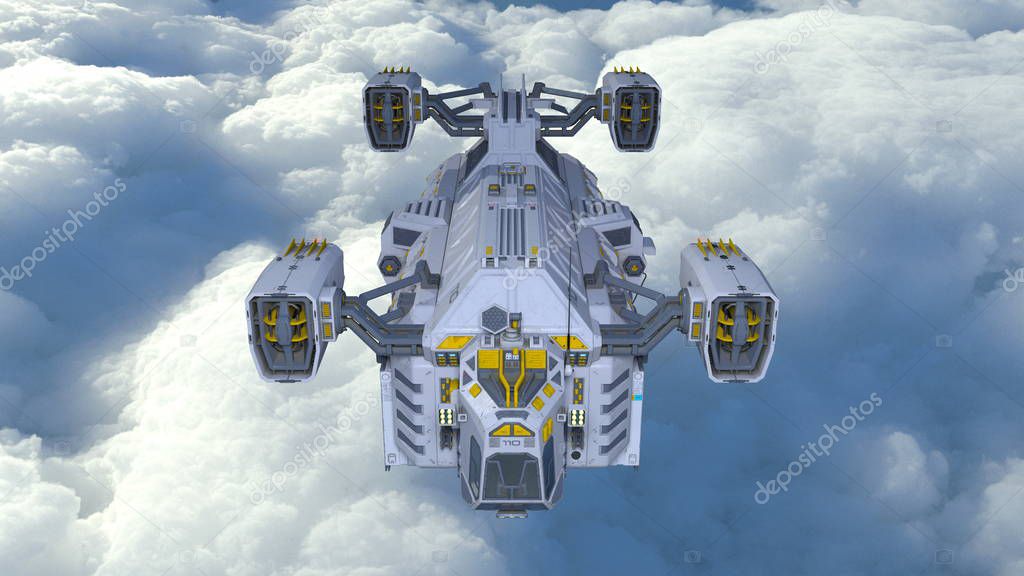 Space ship /3D CG rendering of a space ship.