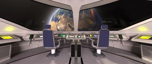 Rendering Space Station Elements Image Furnished Nasa — Stock Photo, Image