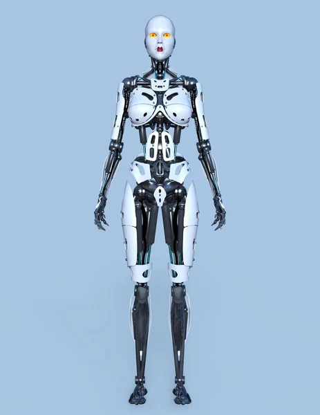 女性机器人的 — 图库照片