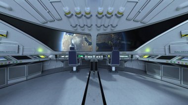 Uzay İstasyonu / 3d Cg işleme uzay istasyonu. Bu görüntü bir şekilde döşenmiş tarafından Nasa unsurları