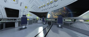 Uzay İstasyonu / 3d Cg işleme uzay istasyonu. Bu görüntü bir şekilde döşenmiş tarafından Nasa unsurları