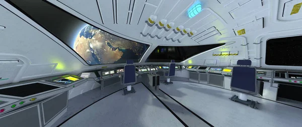Estación Espacial Representación Estación Espacial Elementos Esta Imagen Amueblado Por — Foto de Stock