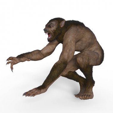 Kurt adam / 3d Cg render bir kurt adam.
