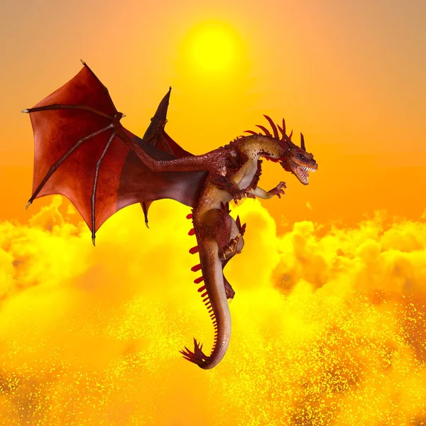Dragon Рендеринг Дракона — стоковое фото
