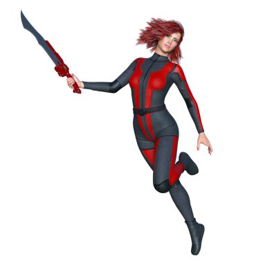 Süper kadın / 3d Cg işleme süper bir kadın.