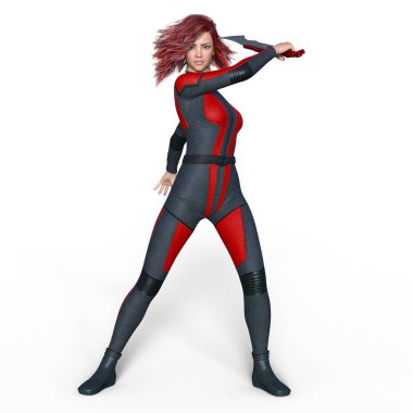 Süper kadın / 3d Cg işleme süper bir kadın.