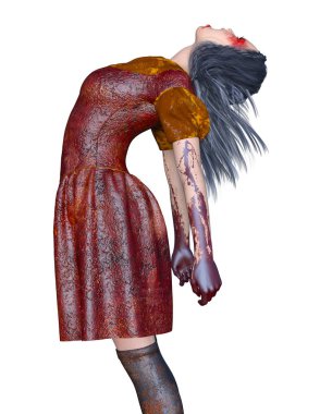 Kadın zombi / 3d Cg işleme bir kadın zombi.