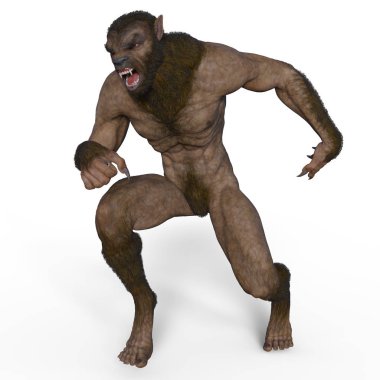 Kurt adam / 3d Cg render bir kurt adam.