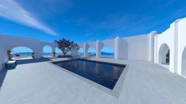 Okyanus yazlık / 3d Cg işleme okyanus yazlık.