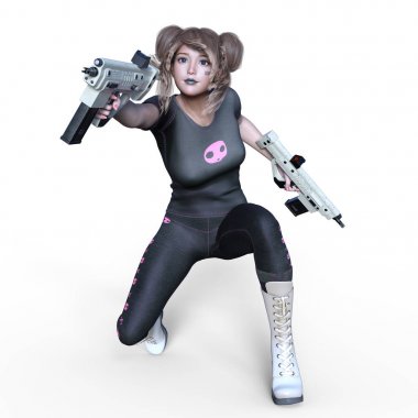 Kadın savaşçı / 3d Cg render bir kadın savaşçı.