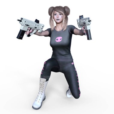 Kadın savaşçı / 3d Cg render bir kadın savaşçı.