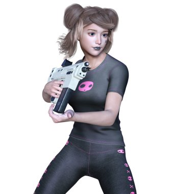 Kadın savaşçı / 3d Cg render bir kadın savaşçı.