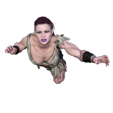 Kadın savaşçı / 3d Cg render bir kadın savaşçı.