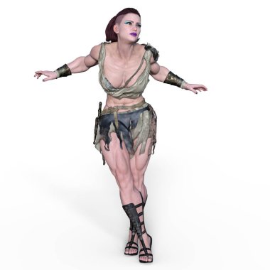 Kadın savaşçı / 3d Cg render bir kadın savaşçı.