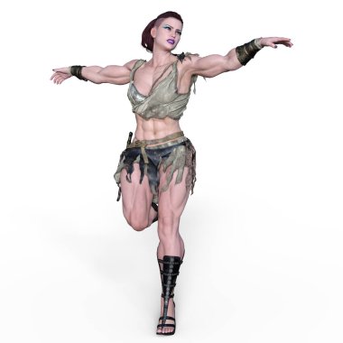 Kadın savaşçı / 3d Cg render bir kadın savaşçı.