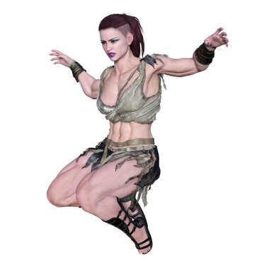Kadın savaşçı / 3d Cg render bir kadın savaşçı.