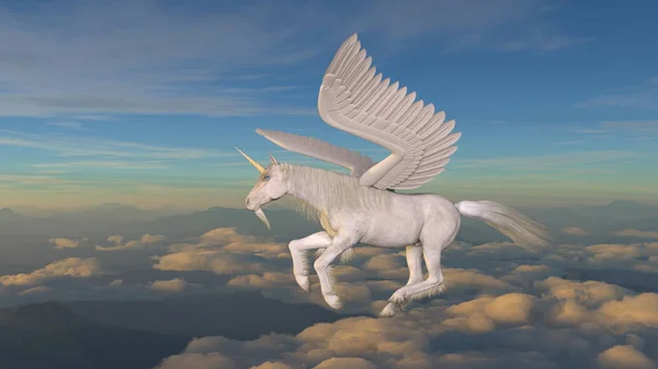 Pegasus Işleme Bir Pegasus — Stok fotoğraf