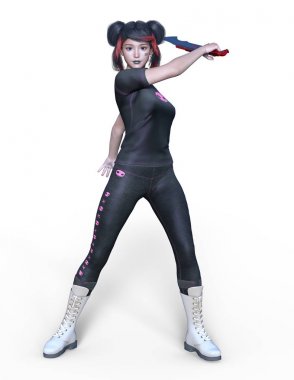 Kadın savaşçı / 3d Cg render bir kadın savaşçı.