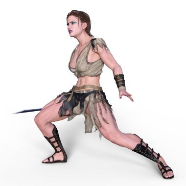 Kadın savaşçı / 3d Cg render bir kadın savaşçı.