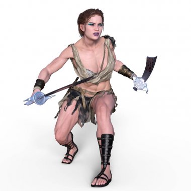 Kadın savaşçı / 3d Cg render bir kadın savaşçı.