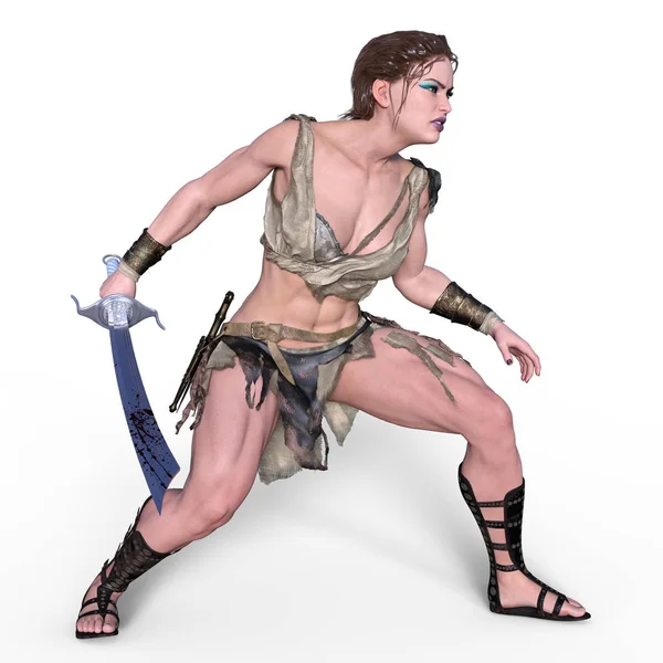 Female Warrior Rendering Female Warrior — Stock Photo, Image