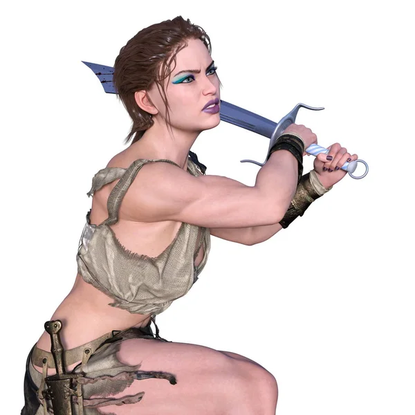 Female Warrior Rendering Female Warrior — Stock Photo, Image