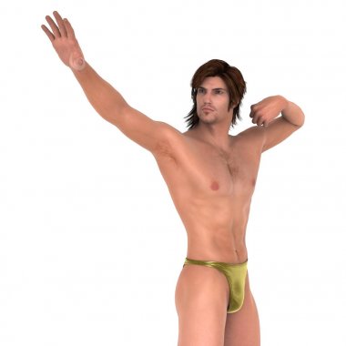Genç adam / 3d Cg işleme genç bir adam.