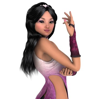 Oryantal kadın / 3d Cg işleme oryantal bir kadının.