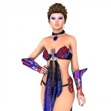 Genç kadın / genç bir kadının 3d Cg işleme.