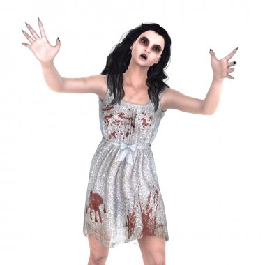 Kadın zombi / 3d Cg işleme bir kadın zombi.