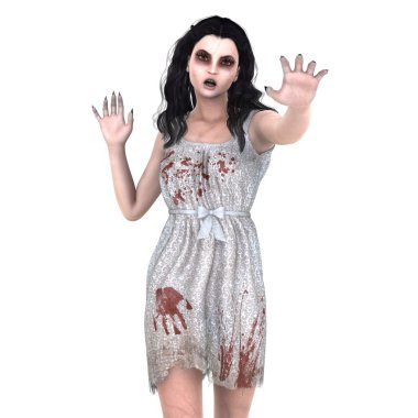 Kadın zombi / 3d Cg işleme bir kadın zombi.