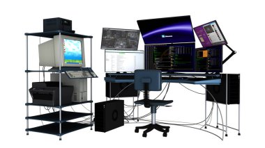 Bilgisayar odası / 3d Cg işleme bilgisayar odası.