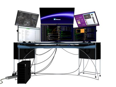 Bilgisayar odası / 3d Cg işleme bilgisayar odası.