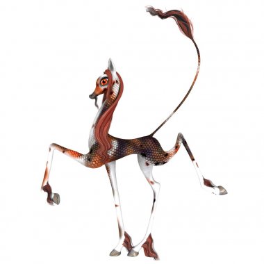 Çin zürafa / Çin bir zürafa 3d Cg render.