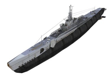 Denizaltı / 3d Cg render bir denizaltı.