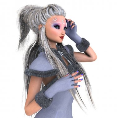 Genç kadın / genç bir kadının 3d Cg işleme.