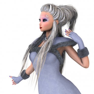 Genç kadın / genç bir kadının 3d Cg işleme.