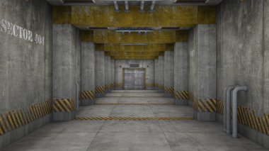 Asansör geçit / 3d Cg işleme Asansör geçiş.