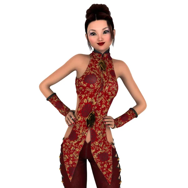 Oriental Mujer Representación Una Mujer Oriental — Foto de Stock