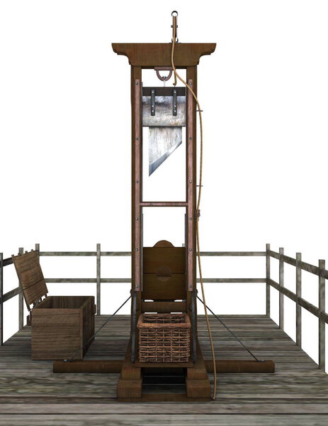 Guillotine / 3D CG rendering of the guillotine.