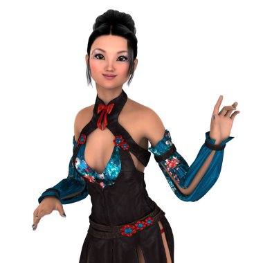 Genç kadın / genç bir kadının 3d Cg işleme.