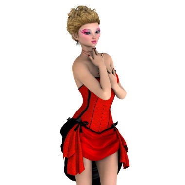 Genç kadın / genç bir kadının 3d Cg işleme.