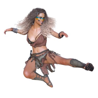 Kadın savaşçı / 3d Cg render bir kadın savaşçı.